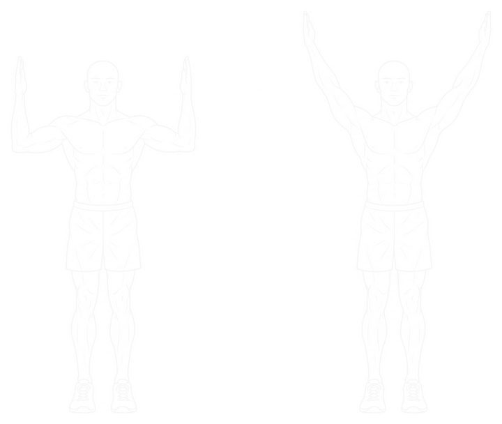 Zeichnung: Wandengel – links der Anfang, rechts das Ende der Bewegung